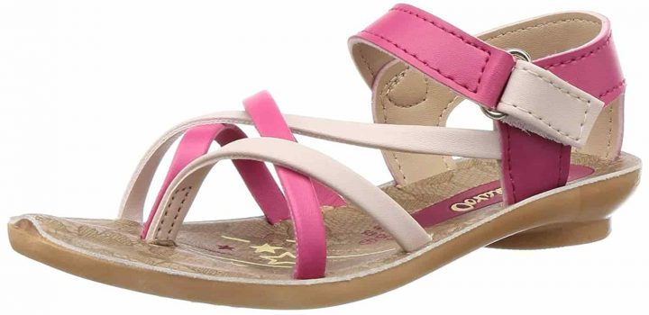 Walkaroo Girl’s Faux Leather Pink Fashion Sandals