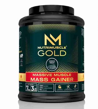 NUTRIMUSCLE MASSIVE GOLD MUSCLE MASS GAINER – 7LBS -3.175 KG