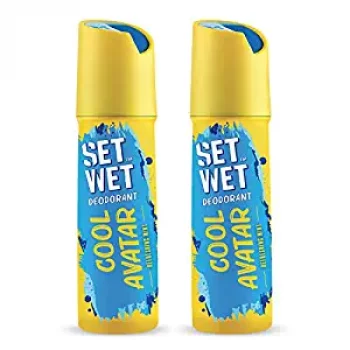 Set Wet Cool Deodorant & Body Spray Perfume For Men, 150 ml (Pack of 2)