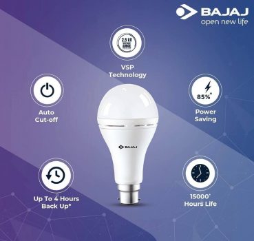 Bajaj 9W B22D Led White Inverter / Emergency Blub