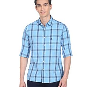 US Polo Association Men's Regular Button Down Shirt (USSHTO0950_Blue XL)
