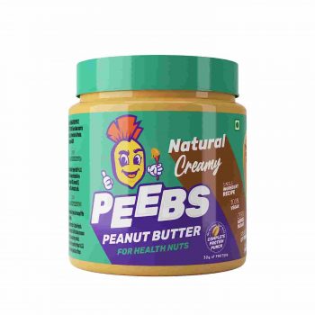 PEEBS Natural Peanut Butter – Creamy, 500 gms | High Protein | NO Refined Sugar