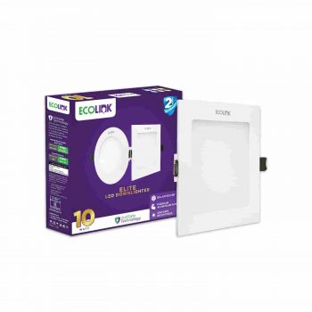 EcoLink 10W Square Ceiling Downlighter (Warm White,Pack of 2)