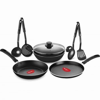 Prime Day Deal :  Pigeon Mio Nonstick Aluminium Cookware Gift Set, Includes Nonstick Flat Tawa