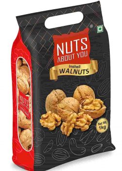 Nuts About You WALNUT Inshell, 1 kg| Jumbo Size | 100% Natural | Premium | Akhrot Sabut