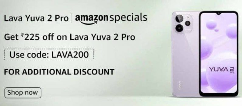 Lava Yuva 2 Pro (Glass Green, 4GB RAM, 64GB Storage)