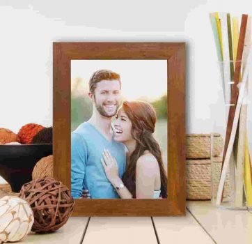 Great Freedom Festival : Art Street Synthetic Wood Brown Wall/Table Photo Frame (Picture Size 5 inches X 7 inches, with Stand)