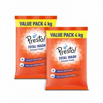 Great Freedom Festival Sale : Amazon Brand – Presto! Total Wash Detergent Powder