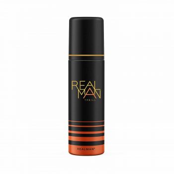 REALMAN Thrill Deodorant, Strong Body Spray, Long Lasting Fragrance for Men