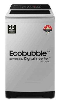 Samsung 7 kg, 5 star, Eco Bubble Technology, Digital Inverter, Motor, Soft Closing Door, Fully-Automatic Top Load Washing Machine