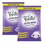 Amazon Brand – Presto! Active Wash Detergent Powder Twin Pack (4 kg + 4 Kg)