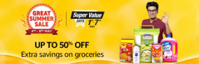 Amazon Great Summer Sale: Flat 200 Cashback On Min ₹1999 Order (Grocery)
