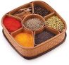 E-COSMOS Plastic Square 7 Sections Multipurpose Masala Box Set