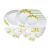 Larah by Borosil – Tiara Series, Golden Shower, 36 Pcs, Opalware Dinner Set, White