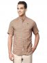 Great Freedom Sale : Shree Ram Krishna Men’s Men’s Cotton Rayon Foil Printed Collar Cap Sleeve Hawaii Holiday Shirts (Brown_Large)