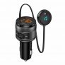 VeeDee ProMic Bluetooth QC 3.0 Car Charger,w/Mic, Handsfree Calling, Siri/Google Asst, USB, Micro SD Slot